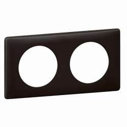 Legrand Celiane2 Перкаль черная Рамка 2-я (2+2 мод) арт. 066742