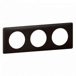 Legrand Celiane2 Перкаль черная Рамка 3-ая (2+2+2 мод) арт. 066743