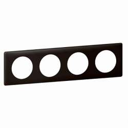 Legrand Celiane2 Перкаль черная Рамка 4-ая (2+2+2+2 мод) арт. 066744