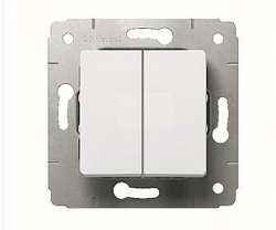 Legrand DIY Cariva Бел Выключатель 2-клавишный арт. 695934