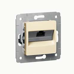 Legrand DIY Cariva Крем Розетка компьютерная 1-ая RG 45 UTP 6 кат арт. 695924