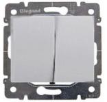 Legrand DIY Galea Life Алюминий Выключатель 2-х клавишный арт. 696844