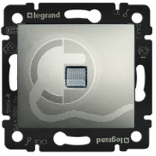 Legrand DIY Valena Алюм Выключатель 1-клавишный с подсветкой арт. 694340