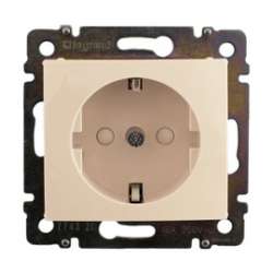 Legrand DIY Valena Крем Розетка 1-ая с/з с защитными шторками арт. 695613