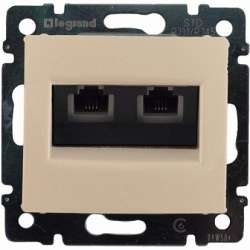 Legrand DIY Valena Крем Розетка комп(RJ45) 2-ая 5 кат UTP арт. 695626