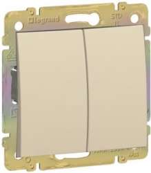 Legrand DIY Valena Крем Выключатель 2-клавишный арт. 695605