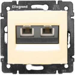 Legrand DIY Valena Слоновая кость Розетка 2xRJ11 арт. 696742