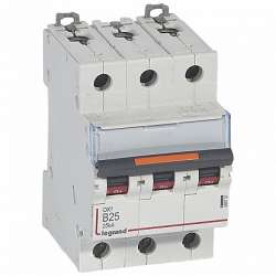 Legrand DX3 Автоматический выключатель 3P 25A (B) 25kA арт. 409731