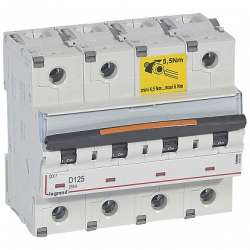 Legrand DX3 Автоматический выключатель 4P 125A (D) 25кА арт. 409855