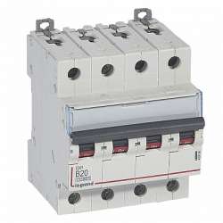 Legrand DX3 Автоматический выключатель 4P 20A (B) 10kA/16kA арт. 409066