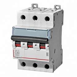 Legrand DX3-E Автоматический выключатель 3P 50А (С) 6000/6kA арт. 407296