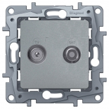 Legrand Etika Алюм Розетка Розетка TV/SAT 2-х кабельная арт. 672457