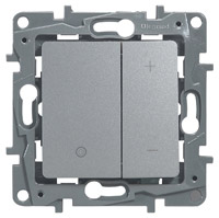 Legrand Etika Алюм Светорегулятор нажимной, 400Вт арт. 672418