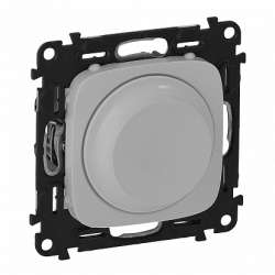 Legrand Etika Алюм Светорегулятор поворотный, 300Вт, без нейтрали арт. 672419