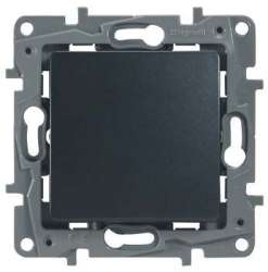 Legrand Etika Антрацит Переключатель 1-клавишный, авт.клеммы, 10 AX, 250 В арт. 672605