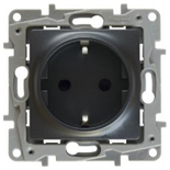 Legrand Etika Антрацит Розетка с/з, винт. клеммы, 16А, 250 В арт. 672621