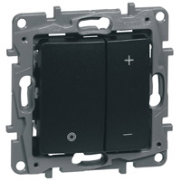 Legrand Etika Антрацит Светорегулятор нажимной, 400Вт арт. 672618