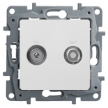 Legrand Etika Бел Розетка TV/SAT 2-х кабельная арт. 672257