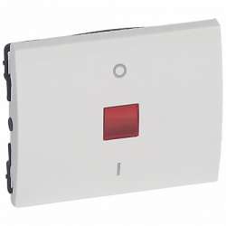 Legrand Galea Бел Клавиша 1-ая для 2-х полюсн выкл с индикацией арт. 777018
