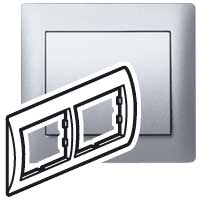 Legrand Galea Life Алюминий Рамка 2-я, горизонтальная арт. 771302