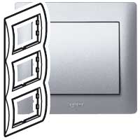 Legrand Galea Life Алюминий Рамка 3-я, вертикальная арт. 771307