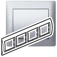 Legrand Galea Life Алюминий Рамка 4-я, горизонтальная арт. 771304
