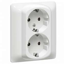 Legrand Galea Life Бел Розетка 2х2К+Знем.с.шт арт. 771031