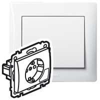 Legrand Galea Life Бел Розетка с/з, с выталкивателем арт. 777024