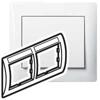 Legrand Galea Life Белая Рамка 2 поста горизонтальный монтаж с держателем этикеток арт. 771014