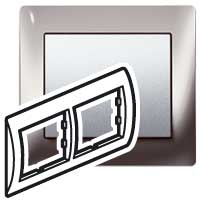 Legrand Galea Life Черный Никель/Black Nickel Рамка 2-я гориз арт. 771942