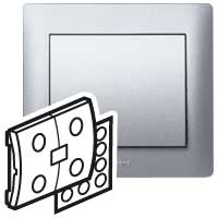 Legrand Galea Life/In One Алюминий Клавиша 2-ая сценарного выключателя с пиктограммами арт. 771393