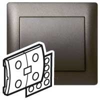 Legrand Galea Life/In One Темная Бронза Клавиша 2-ая сценарного выключателя с пиктограммами арт. 771293
