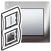 Legrand Galea Life Хром/Chrome Рамка 2-я верт арт. 771936