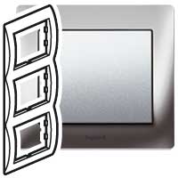 Legrand Galea Life Хром/Chrome Рамка 3-я верт арт. 771937