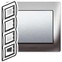Legrand Galea Life Хром/Chrome Рамка 4-ая верт арт. 771938