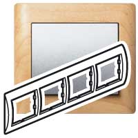 Legrand Galea Life Клен/Maple Рамка 4-я гориз арт. 771964