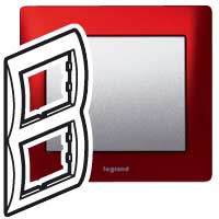 Legrand Galea Life Красный Металл/Magic Red Рамка 2-я верт арт. 771906
