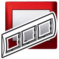 Legrand Galea Life Красный Металл/Magic Red Рамка 3-я гориз арт. 771903