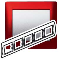 Legrand Galea Life Красный Металл/Magic Red Рамка 5-я гориз арт. 771905