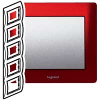 Legrand Galea Life Красный Металл/Magic Red Рамка 5-я верт арт. 771909