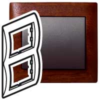 Legrand Galea Life Махагон/Mahogany Рамка 2-я верт арт. 771986