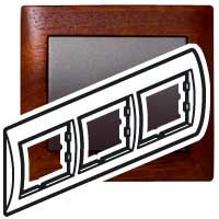 Legrand Galea Life Махагон/Mahogany Рамка 3-я гориз арт. 771983