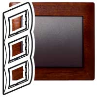 Legrand Galea Life Махагон/Mahogany Рамка 3-я верт арт. 771987