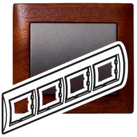 Legrand Galea Life Махагон/Mahogany Рамка 4-я гориз арт. 771984