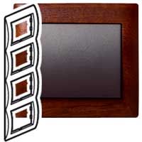 Legrand Galea Life Махагон/Mahogany Рамка 4-я верт арт. 771988