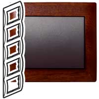 Legrand Galea Life Махагон/Mahogany Рамка 5-я, вертикальная арт. 771989