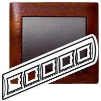 Legrand Galea Life Махагон/Mahogany Рамка 5-я гориз арт. 771985
