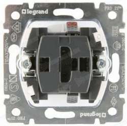 Legrand Galea Life Переключатель на 2 направления с индикацией, с нейтралью 10A-250В с оранжевой лампой 1 мA арт. 775820