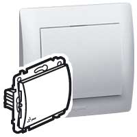 Legrand Galea Life Переключатель промежуточный IP44 белая лицевая панель арт. 771024