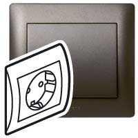 Legrand Galea Life Розетка 2К+3 моноблок. авт. D.BR арт. 771240